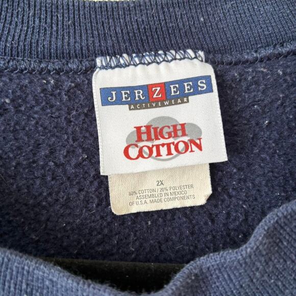 Vintage Denver Police Navy Blue Sweatshirt XXL Jerzees Activewear Cotton Cops - Picture 5 of 8